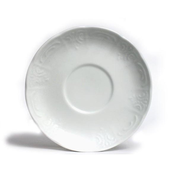 Tuxton China Chicago 5.63 in. Saucer - Porcelain White - 3 Dozen CHE-054